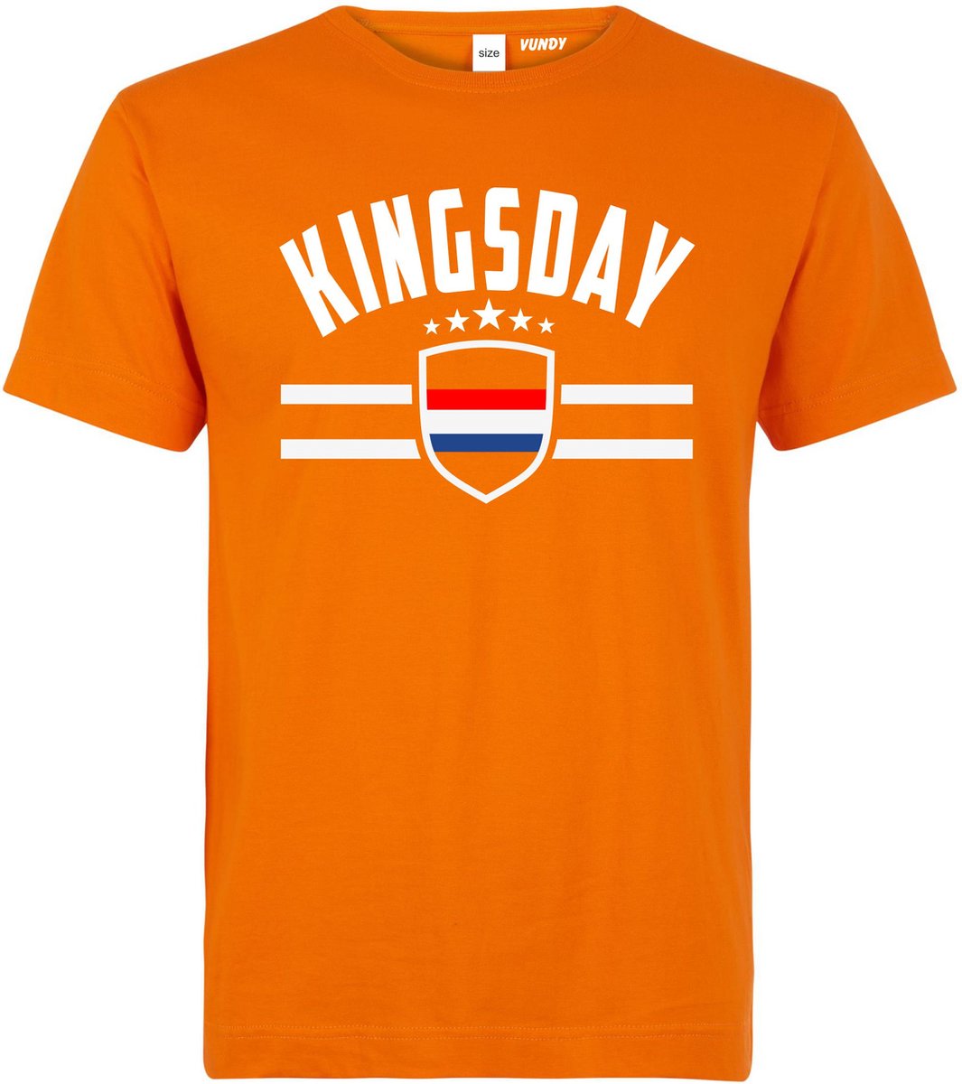 T-shirt Koningsdag vlag  | Koningsdag kleding | Oranje shirt heren | Oranje | maat 3XL